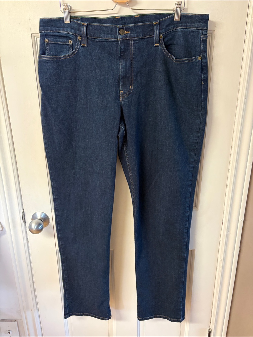 L. L. Bean 1912 Bean flex standard fit denim blue jeans men’s size 38X34